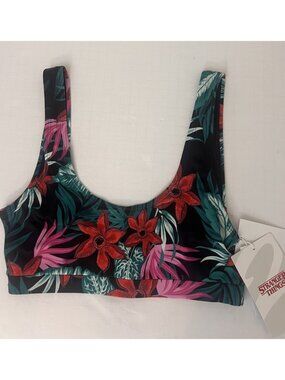 Stranger Things Bralette Tropical Sports Bra Size 2.     Hh